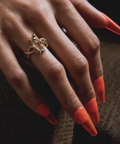 End Of Line Rings DECEIPT. Four Headed Snake Ring - Gold