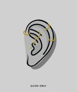 CLASSICS Earrings HEART & SOUL. Black Spinel Heart Clicker Ring - Silver