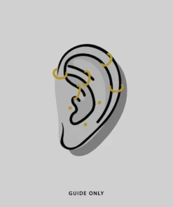 CLASSICS NYMPH. Amethyst Rectangle Clicker Ring - Silver Earrings