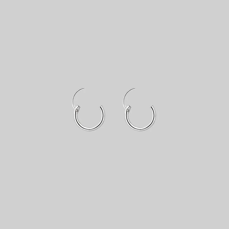 CLASSICS Earrings Small Silver Hoops - 8mm 3 CLASSICS Earrings Small Silver Hoops - 8mm