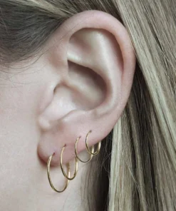 End Of Line 9K Gold Hoops - 11mm