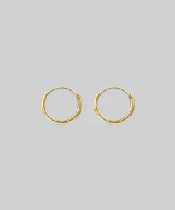 End Of Line 9K Gold Hoops - 11mm