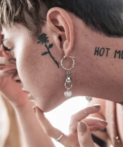 CLASSICS ALL OF ME. Hand Grasping Heart Single Earring - Silver Earrings