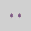 CLASSICS RUNE. Amethyst Slice Gold Earrings
