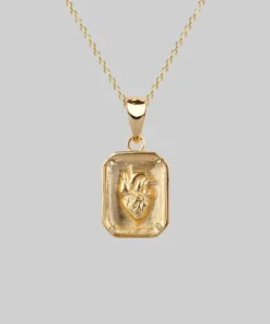 CLASSICS Necklaces & Chains HEART KEEPER. Anatomical Heart Under Glass Necklace - Gold