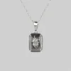 CLASSICS HEART KEEPER. Anatomical Heart Under Glass Necklace - Silver Necklaces & Chains