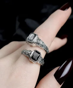 CLASSICS IN MEMORIAM. Clear Quartz Ashes Cremation Ring Rings