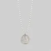 End Of Line Initial Medallion Silver Necklace (A - M)