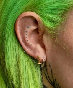 CLASSICS SURVIVAL. Symbolic Barbed Wire Clicker Hoop Earrings - Gold