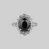 CLASSICS MARIA. Rose Wreath Onyx Silver Cocktail Ring
