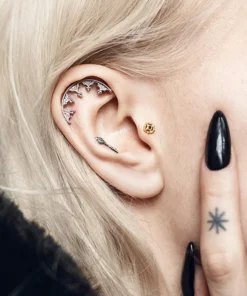 HALLOWEEN 2021 ELOWEN. Ornate Stud Earring - Silver