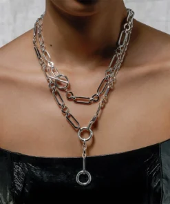 SS22 CRUSH. Multi Clasp Mess Chain - Silver