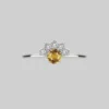 CLASSICS Rings FLAPPER. Citrine Sunburst Silver Ring