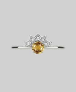 CLASSICS Rings FLAPPER. Citrine Sunburst Silver Ring