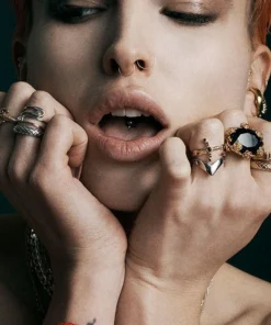 CLASSICS Rings VEGA. Snake Skin Band Ring - Silver