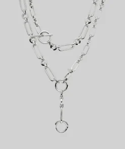 SS22 CRUSH. Multi Clasp Mess Chain - Silver