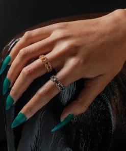 SS22 RESOLUTE. Double Chunky Chain Ring - Silver Rings