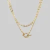 CLASSICS ETERNAL. Double Wrap T-Bar Necklace - Gold
