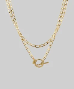 CLASSICS ETERNAL. Double Wrap T-Bar Necklace - Gold