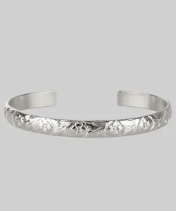 CLASSICS Bracelets NAOMI. Floral Cuff - Silver