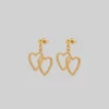 SS22 FOLLOW ME. Mini Heart Drop Earrings - Gold