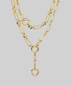 SS22 CRUSH. Multi Clasp Mess Chain - Gold