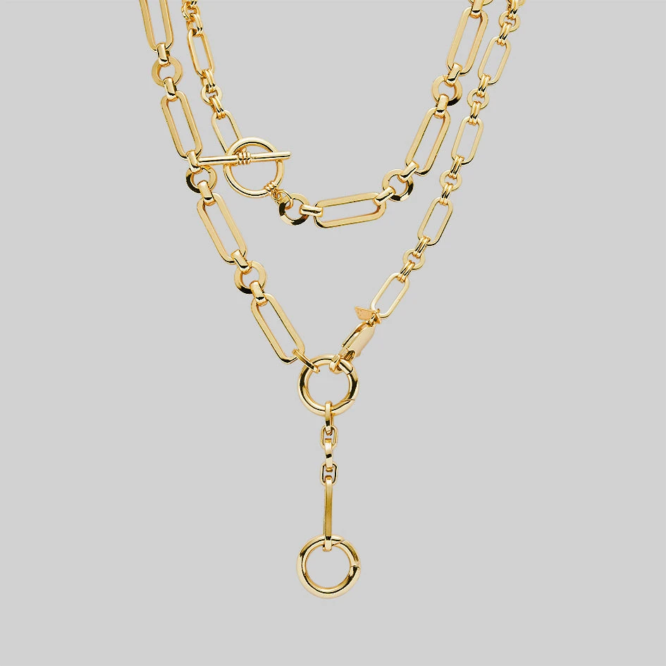 SS22 CRUSH. Multi Clasp Mess Chain - Gold 2 SS22 CRUSH. Multi Clasp Mess Chain - Gold