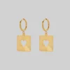SS22 STOLEN HEART. Square Sixties Hoop Earrings - Gold
