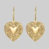 CLASSICS LOVE STRUCK. Heart Hoop Earrings - Gold