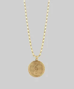 End Of Line Initial Medallion Gold Necklace (A - M) Necklaces & Chains