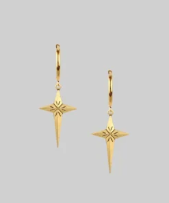 regalrose outlet shop 64 End Of Line ETERNITY. Starburst Cross Earrings - Gold
