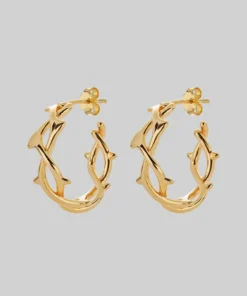 SS22 REVIVAL. Thorn Hoops Earrings - Gold