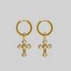 CLASSICS EVA. Cut Out Cross Earrings - Gold