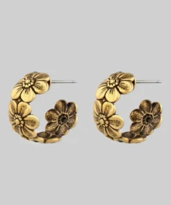 CLASSICS PURITY. Daisy Chain Hoop Earrings - Gold