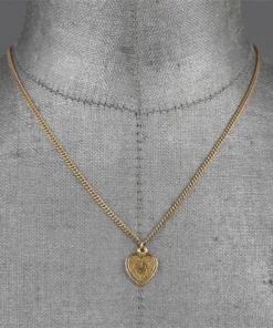 CLASSICS ARDOUR. Sacred Heart Charm Necklace - Gold Necklaces & Chains