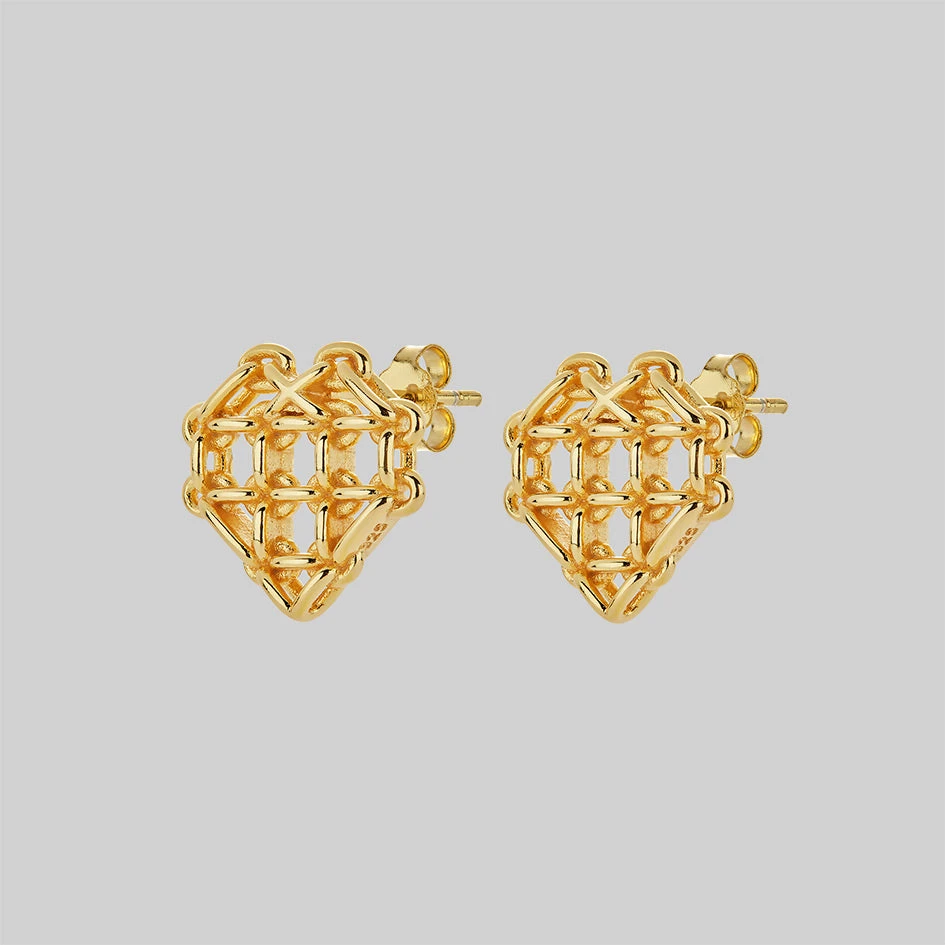 SS22 The Supreme Heart Chain Earrings - Gold 3 SS22 The Supreme Heart Chain Earrings - Gold