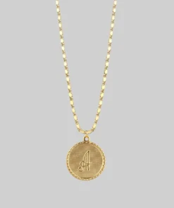 End Of Line Initial Medallion Gold Necklace (A - M) Necklaces & Chains