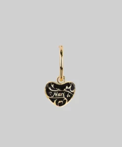 End Of Line MEMENTO MORI. Heart Hoop Earrings - Gold