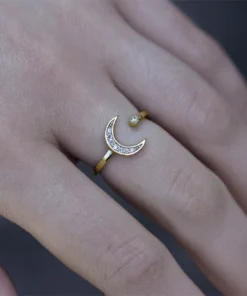 CLASSICS Rings INDU. Moon & Star Gold Ring