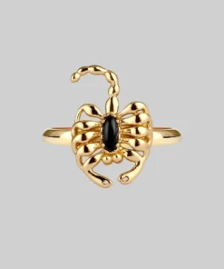 CLASSICS VELES. Scorpion Onyx Ring - Gold