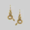 CLASSICS MOIRA. Snake Wrap Hoop Earrings - Gold