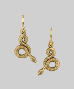 CLASSICS MOIRA. Snake Wrap Hoop Earrings - Gold