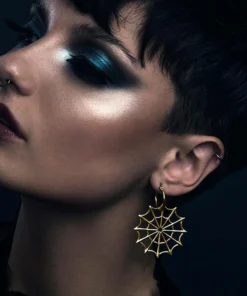 CLASSICS DOLORES. Web Statement Hoop Earrings - Gold