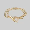 End Of Line ETERNAL. Double Wrap T-Bar Bracelet - Gold