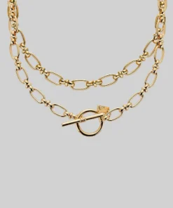 SS22 Necklaces & Chains GETAWAY. Double Wrap T-Bar Chain - Gold