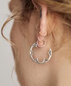 AW21 ATONE. Gothic Window Hoop Earrings - Gold