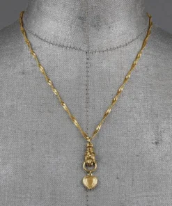 CLASSICS ALL OF ME. Hand Grasping Heart Necklace - Gold Necklaces & Chains