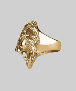CLASSICS Gold Rings ANWAR. Chunky Lion Head Gold Ring
