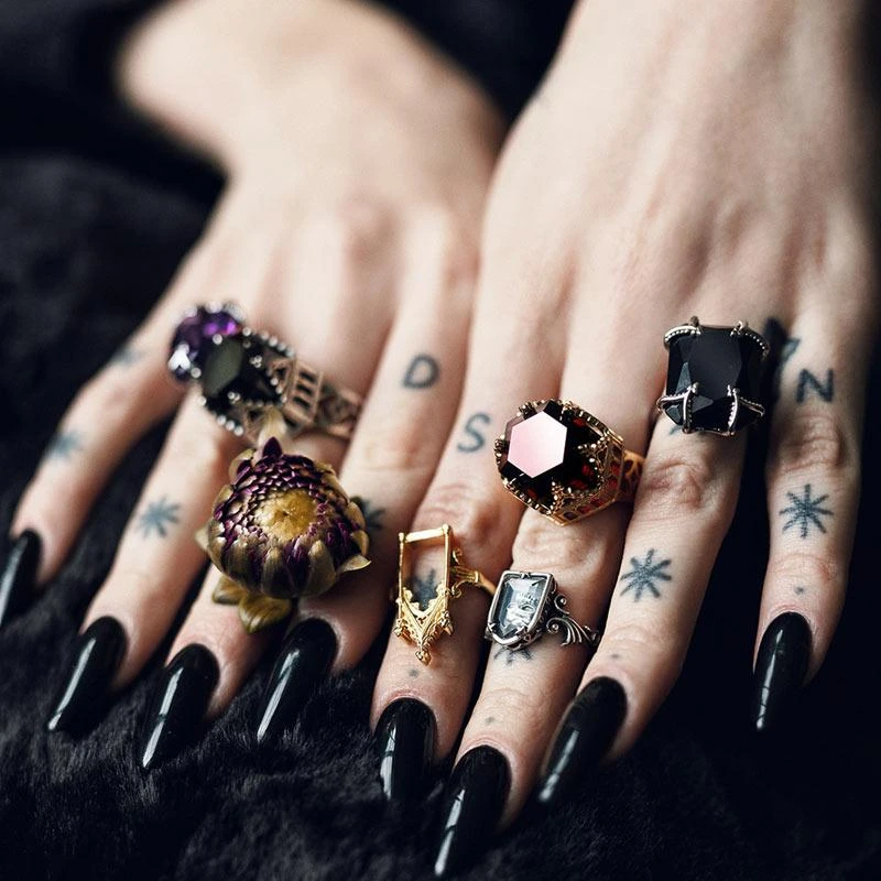 HALLOWEEN 2021 Rings TEMPLE OF CHAMBERS. Garnet CZ Cathedral Ring - Gold 2 HALLOWEEN 2021 Rings TEMPLE OF CHAMBERS. Garnet CZ Cathedral Ring - Gold