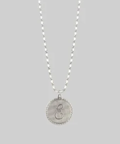 End Of Line Initial Medallion Silver Necklace (A - M)